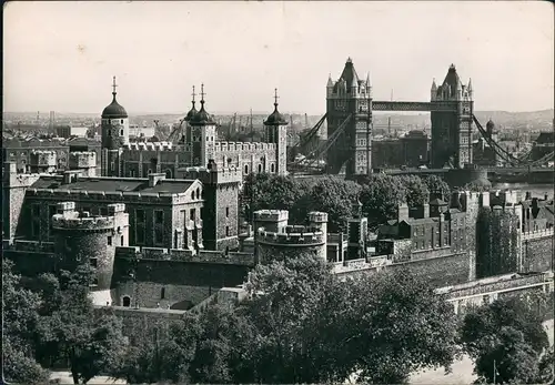 Postcard London Tower, Brigde 1962