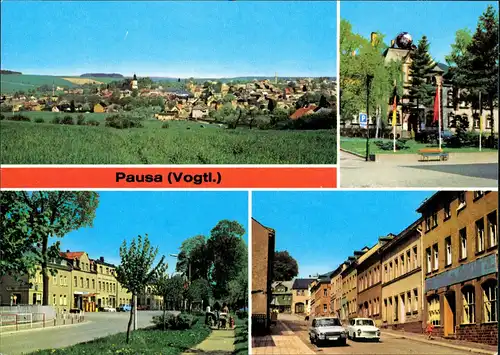 Pausa (Vogtland)-Pausa-Mühltroff Teilansicht Straße Friedensstraße 1981/1978