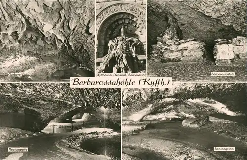 Ansichtskarte Kelbra (Kyffhäuser) Barbarossahöhle 1968 #