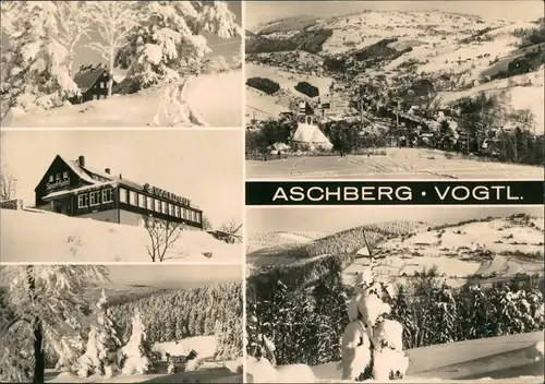 Ansichtskarte Klingenthal Aschberg (Vogtland) MB im Winter 1970
