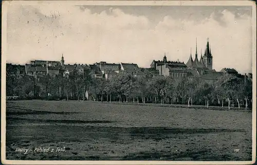 Postcard Laun Louny Louny Pohled z losů Fernansicht 1925