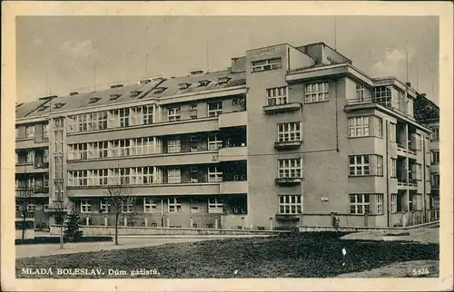 Postcard Jungbunzlau Mladá Boleslav Stadthaus 1953