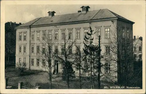 Postcard Jungbunzlau Mladá Boleslav Nemocnice. 1940