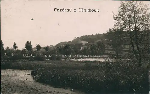 Mnichovice u Říčan Pozdrav z Mnichovic Partie Böhmen Bohemia 1920