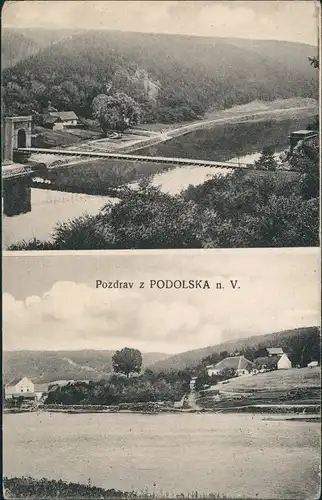 Wyżyna Wołyńsko-Podolska Pozdrav z PODOLSKA n. V. Vintage Postcard 1925