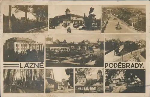 Podiebrad Poděbrady LAZNE PODĚBRADY Mehrbild-AK 10 Ansichten 1925