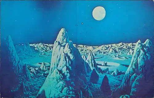Ansichtskarte  MINNEAPOLIS PUBLIC LIBRARY The Moonscape Raumfahrt 1983