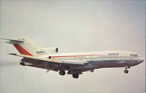 Ansichtskarte  WARDAIRS FIRST AIRCRAFT 727-11 CF-FUN Boeing Flugzeug 1982