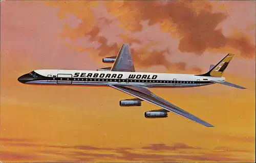 SEABOARD WORLD AIRLINES Douglas DC-8 Super 63 CF Fanjet  Flugzeuge 1975