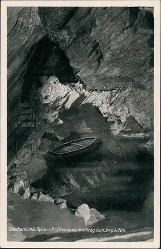 Ansichtskarte Syrau (Vogtland) Drachenhöhle Nixensee - Steg 1961