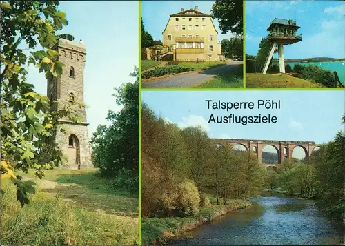 Pöhl Julius-Mosen-Turm, Thoßfell - Parkgaststätte, Rettungsturm   DDR  1988