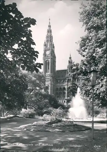 Ansichtskarte Wien Rathauspark 1964
