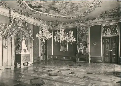 Ansichtskarte Rudolstadt Schloss Heidecksburg - Roter Saal 1967