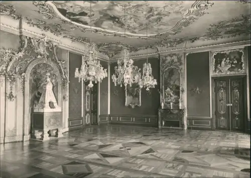 Ansichtskarte Rudolstadt Schloss Heidecksburg - Roter Saal 1967