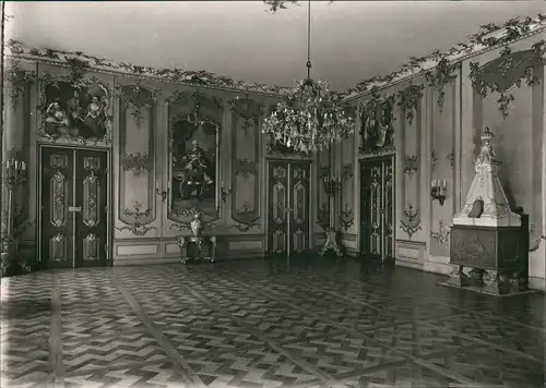 Ansichtskarte Rudolstadt Grüner Saal der Heidecksburg 1966