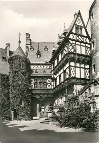 Ansichtskarte Wernigerode Schloss/Feudalmuseum Hof 1974