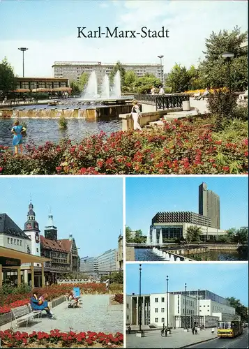 Chemnitz Rosenhof, Hotel Kongress, Stadtbad 1988  Jubiläumsstempel Marke DDR