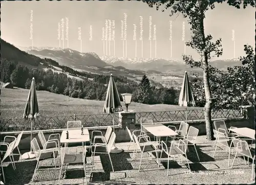Ansichtskarte Sonthofen Berggasthof ,,Alpenblick" - Restaurant 1961