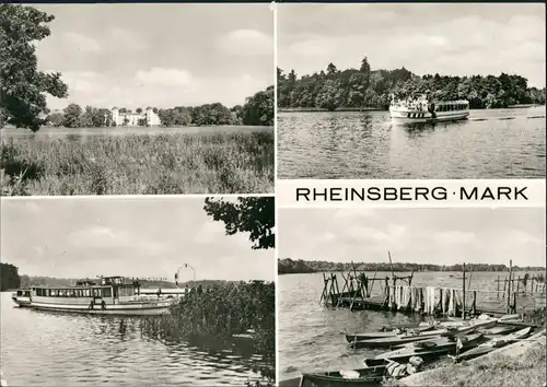 Rheinsberg DDR Mehrbild-AK See, Schiff Schiffe, Mark Brandenburg 1979