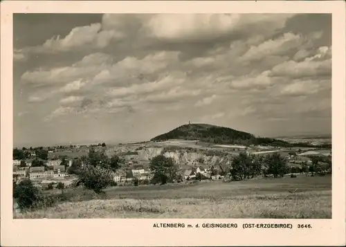 Altenberg (Erzgebirge) Panorama-Ansicht mit d. Geisingberg im  Erzgebirge 1958