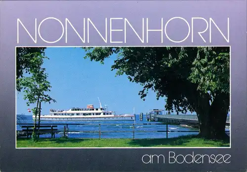 Nonnenhorn (Bodensee) Bodensee Dampfer Fahrgastschiff bei Nonnenhorn 1980