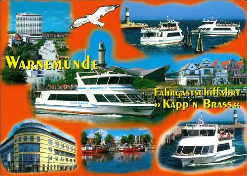 Warnemünde-Rostock Fahrgastschiff "KÄPP N BRASS"   2000  Stempel des Schiffes