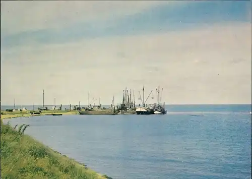 Ansichtskarte Gemeinde Sylt Hafen Munkmarsch Nordseeinsel Sylt Schiffe 1960