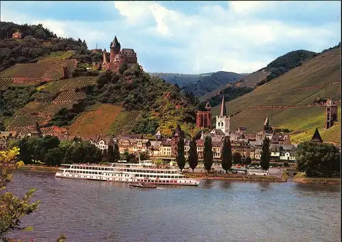 Bacharach Fahrgastschiff Rhein Schiff Dampfer   DJH Jugendburg Stahleck 1988