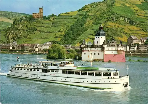 Ansichtskarte Kaub Passagiersschip AZOLLA Rhein Schiff Schiffsfoto-AK 1970