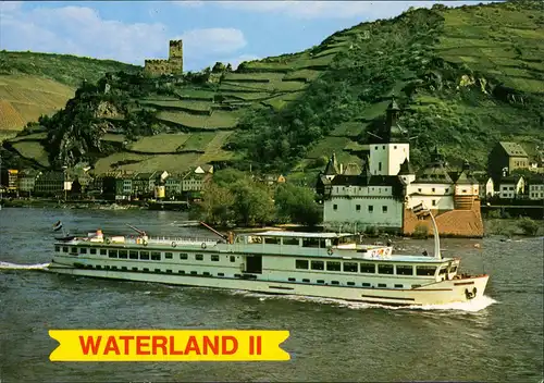 Fahrgastschiff Rhein Schiff MS WATERLAND II Schiffsfoto-AK 1975