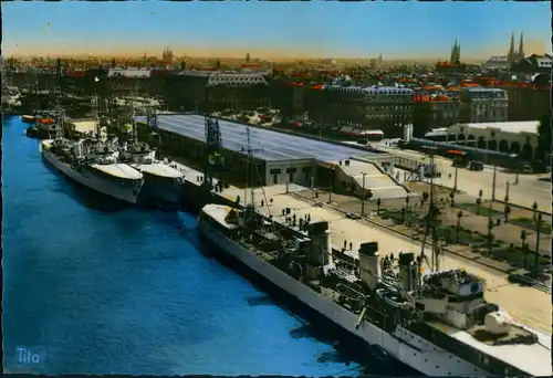 CPA Bordeaux Port Autonome, Hafen, Marine-Schiffe 1960