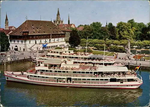 Konstanz Hafen Bodensee Dampfer, Fahrgastschiff Schiff BADEN 1965