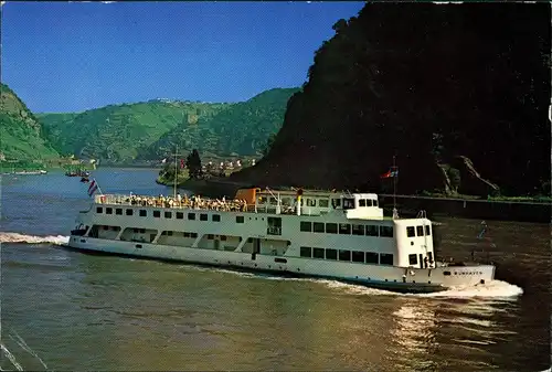 Ansichtskarte  Fahrgastschiff Rhein Schiff RUNHAVEN Personenschiffahrt 1975