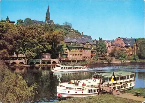 Kröllwitz-Halle (Saale) Fahrgastschiff Schiff SAALETAL Anlegestelle DDR AK 1978