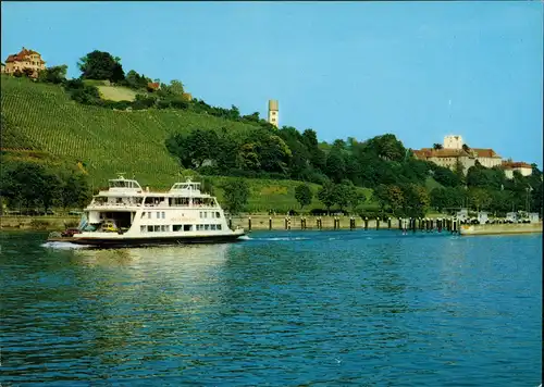 Ansichtskarte Meersburg Fährschiff FONTAINEBLEAU Auto-Fähre Bodensee 1970