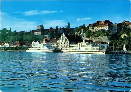 Ansichtskarte Meersburg MS München & MS Deutschland Bodensee Schiffe 1975