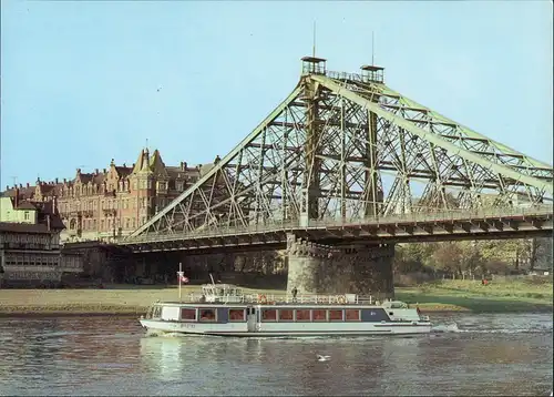 Dresden Weiße Flotte - Motorschiff Typ III - mit Blauen Wunder 1984