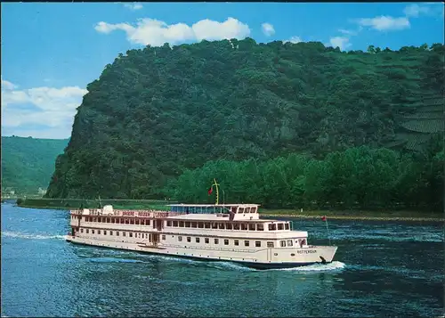 Ansichtskarte  M.S. ROTTERDAM Rhein Schiff Fahrgastschiff Schiffsfoto-AK 1975