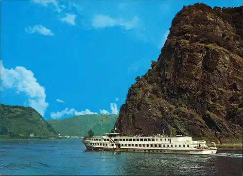 Sankt Goar Fahrgastschiff Rhein Schiff MS EUROPA Schiffsfoto-AK 1980