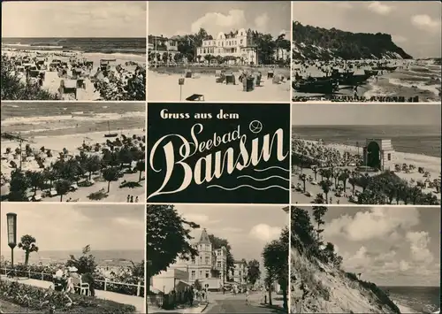 Ansichtskarte Bansin-Heringsdorf Usedom MB Villen, Strandpartien 1962