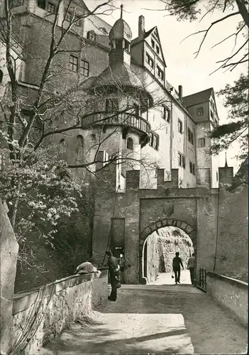 Ansichtskarte Rochsburg-Lunzenau Schloss Rochsburg - äußeres Tor 1976