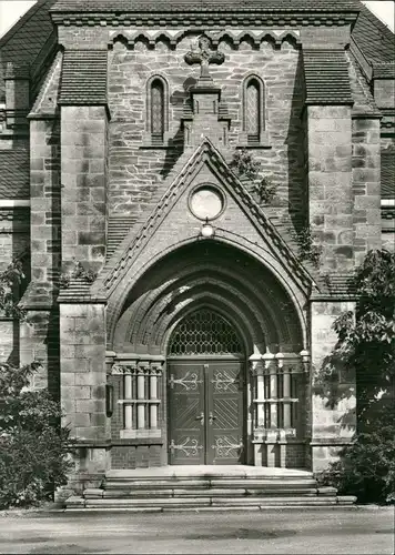 Ansichtskarte Bad Elster Ev.-Luth. Trinitatiskirche - Eingang 1982