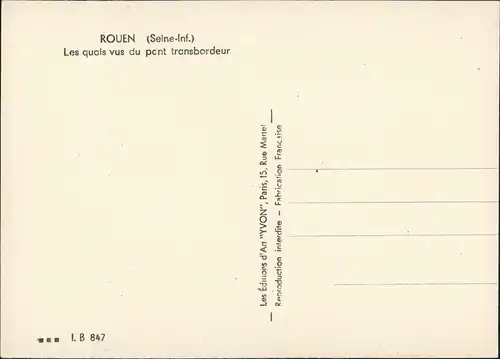 CPA Rouen Hafen Schiffe Les Quais vus du pont transbordeur 1960