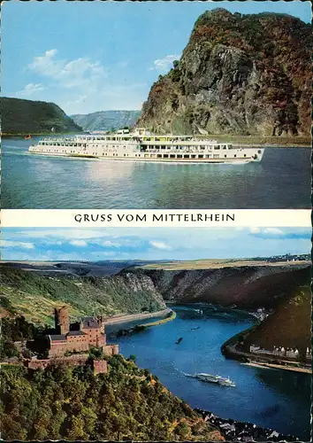 Sankt Goar Fahrgastschiff Rhein Schiff BERLIN Loreley Mittelrhein Partie 1970