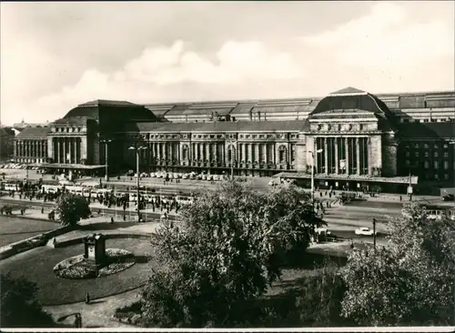 Ansichtskarte Leipzig Hauptbahnhof Bahnhof DDR AK (Central Station) 1969