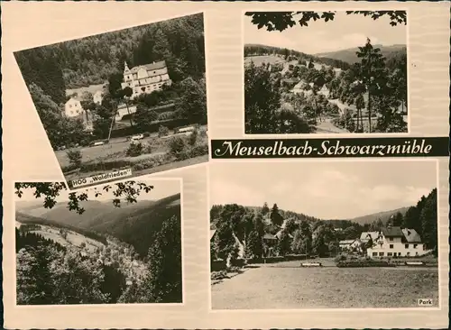 Meuselbach-Schwarzmühle Umland-Ansichten 4 Fotos DDR Mehrbildkarte 1963