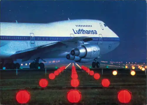 Flugwesen - Flugzeuge Lufthansa BOEING 747 auf der Startbahn 1987