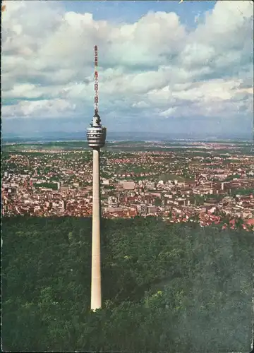 Ansichtskarte Stuttgart Fernsehturm, Stadt 1966