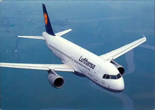 Ansichtskarte  Lufthansa Airbus A320-200 Flugwesen - Flugzeuge im Flug 1987