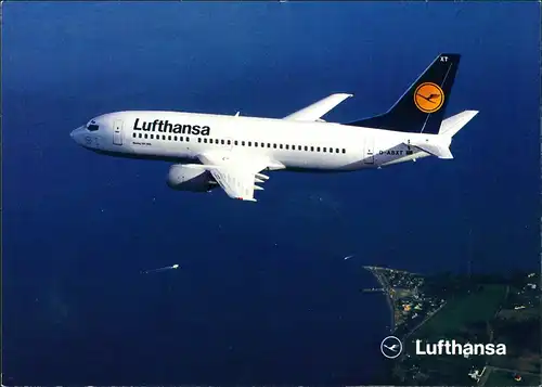 Ansichtskarte  Lufthansa Boeing 737-300 Flugwesen - Flugzeuge 1987